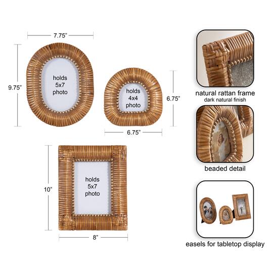 Kate and Laurel Rahfy Natural Tabletop Picture Frames Set